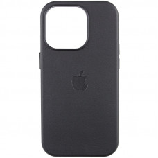 Шкіряний чохол Leather Case (AAA) with MagSafe and Animation для Apple iPhone 13 Pro Max (6.7) - Midnight