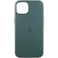 Кожаный чехол Leather Case (AAA) with MagSafe and Animation для Apple iPhone 13 (6.1) - Sequoia Green
