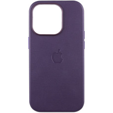 Кожаный чехол Leather Case (AAA) with MagSafe and Animation для Apple iPhone 14 Pro (6.1) - Deep Violet