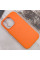 Шкіряний чохол Leather Case (AAA) with MagSafe and Animation для Apple iPhone 14 Pro (6.1) - Orange