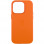 Шкіряний чохол Leather Case (AAA) with MagSafe and Animation для Apple iPhone 14 Pro (6.1) - Orange