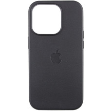 Кожаный чехол Leather Case (AAA) with MagSafe and Animation для Apple iPhone 14 Pro Max (6.7) - Midnight