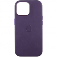 Шкіряний чохол Leather Case (AAA) with MagSafe and Animation для Apple iPhone 14 (6.1) - Deep Violet