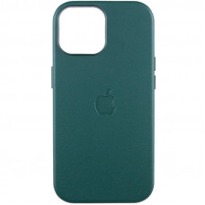 Шкіряний чохол Leather Case (AAA) with MagSafe and Animation для Apple iPhone 14 (6.1) - Forest Green