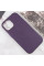 Кожаный чехол Leather Case (AAA) with MagSafe and Animation для Apple iPhone 15 (6.1) - Dark Purple - фото