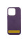 Кожаный чехол Leather Case (AAA) with MagSafe and Animation для Apple iPhone 16 (6.1) - Dark Purple - фото