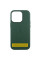 Шкіряний чохол Leather Case (AAA) with MagSafe and Animation для Apple iPhone 16 (6.1) - Green - фото