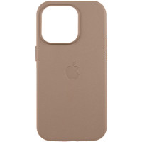 Кожаный чехол Leather Case (AAA) with MagSafe and Animation для Apple iPhone 16 Pro Max (6.9) - Taupe