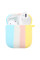 Силіконовий футляр Colorfull для навушників AirPods 1/2 - Блакитний / Жовтий