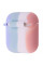 Силиконовый футляр Colorfull для наушников AirPods 1/2 - Розовый / Сиреневый - фото