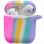 Силиконовый футляр Colorfull для наушников AirPods 1/2 - Темно-розовый / Голубой