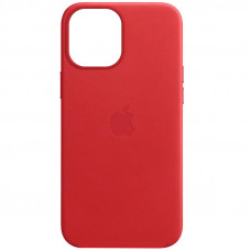 Кожаный чехол Leather Case (AAA) для Apple iPhone 12 Pro / 12 (6.1) - Red