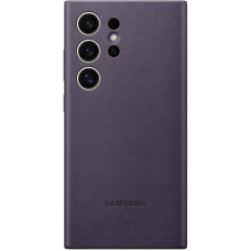 Кожаный чехол Leather Case (AAA) для Samsung Galaxy S24 Ultra - Purple