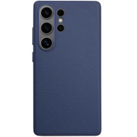 Кожаный чехол Leather Case (AAA) для Samsung Galaxy S25 Ultra - Dark Blue