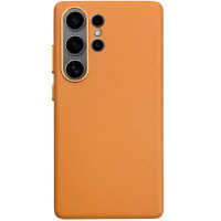 Шкіряний чохол Leather Case (AAA) для Samsung Galaxy S25 Ultra - Orange