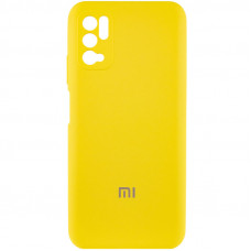 Чохол Silicone Cover Full Camera (AA) для Xiaomi Redmi Note 10 5G / Poco M3 Pro - Жовтий / Yellow