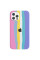 Чохол Silicone case Full Rainbow для Apple iPhone 13 Pro (6.1) - Рожевий / Бузковий