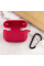 Силиконовый футляр New с карабином для наушников Airpods Pro - Красный / Rose Red - фото