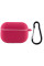 Силиконовый футляр New с карабином для наушников Airpods Pro - Красный / Rose Red - фото