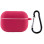 Силиконовый футляр New с карабином для наушников Airpods Pro - Красный / Rose Red