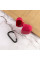 Силиконовый футляр New с карабином для наушников Airpods Pro - Красный / Rose Red - фото