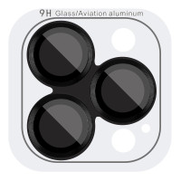 Захисне скло Metal Classic на камеру (у упак.) для Apple iPhone 14 Pro (6.1) / 14 Pro Max (6.7) - Чорний / Midnight