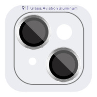 Vetro protettivo Metal Classic per fotocamera (in confezione) per Apple iPhone 14 (6.1) / 14 Plus (6.7) - Argento / Silver