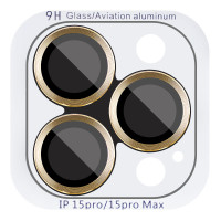 Защитное стекло Metal Classic на камеру (в упак.) для Apple iPhone 16 Pro (6.3) / 16 Pro Max (6.9) - Золотой / Gold