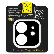 Защитное стекло на камеру Full Block (тех.пак) для Apple iPhone 12 (6.1) - Черный