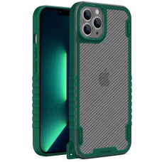 Чехол TPU+PC TRAVEL Carbon для Apple iPhone 12 Pro Max (6.7) - Зеленый