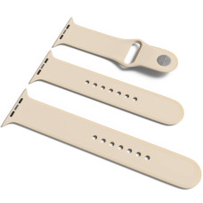 Силіконовий ремінець для Apple Watch Sport Band 38/40/41/42mm(ser.10) (S/M & M/L) 3pcs - Бежевий / Antique White