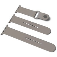 Силіконовий ремінець для Apple Watch Sport Band 38/40/41/42mm(ser.10) (S/M & M/L) 3pcs - Сірий / Lavender