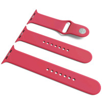 Силіконовий ремінець для Apple Watch Sport Band 38/40/41/42mm(ser.10) (S/M & M/L) 3pcs - Малиновий / Pomegranate