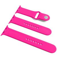 Cinturino in silicone per Apple Watch Sport Band 38/40/41/42mm(ser.10) (S/M & M/L) 3pcs - Rosa / Barbie pink