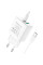 Мережевий зарядний пристрій (зарядка) Borofone BA67A PD20W+QC3.0 (1USB-A/1C) + кабель Type-C to Type-C - Білий - фото