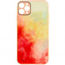 Чохол TPU+Glass Impasto abstract для Apple iPhone 11 Pro (5.8) - Red yellow