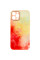 Чохол TPU+Glass Impasto abstract для Apple iPhone 12 Pro (6.1) - Red yellow - фото