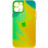 Чехол TPU+Glass Impasto abstract для Apple iPhone 12 Pro (6.1) - Yellow green