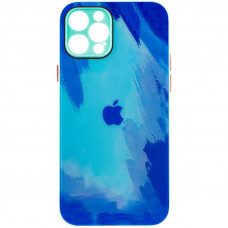 Чохол TPU+Glass Impasto abstract для Apple iPhone 12 Pro Max (6.7) - Blue