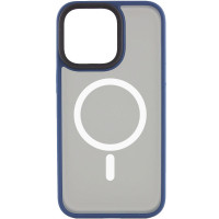 Чехол Metal Buttons with MagSafe для Apple iPhone 12 Pro / 12 (6.1) - Синий