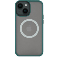 TPU+PC чохол Metal Buttons with MagSafe для Apple iPhone 13 (6.1) - Зелений