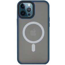 Чехол Metal Buttons with MagSafe для Apple iPhone 14 Pro (6.1) - Синий