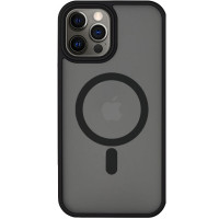 TPU+PC чохол Metal Buttons with MagSafe для Apple iPhone 14 Pro (6.1) - Чорний