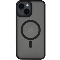 TPU+PC чохол Metal Buttons with MagSafe для Apple iPhone 14 (6.1) - Чорний