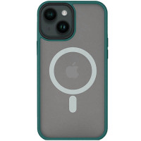 TPU+PC чохол Metal Buttons with MagSafe для Apple iPhone 14 (6.1) - Зелений