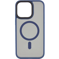 TPU+PC чохол Metal Buttons with MagSafe для Apple iPhone 15 Pro (6.1) - Синій