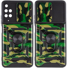 Ударопрочный чехол Camshield Serge Ring Camo для Xiaomi Redmi 10 - Зеленый / Army Green