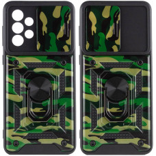 Ударопрочный чехол Camshield Serge Ring Camo для Samsung Galaxy A73 5G - Зеленый / Army Green