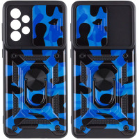 Ударостійкий чохол Camshield Serge Ring Camo для Samsung Galaxy A73 5G - Синій / Army Blue