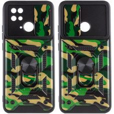 Ударопрочный чехол Camshield Serge Ring Camo для Xiaomi Redmi 10C - Зеленый / Army Green